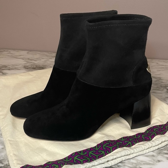 Tory Burch Shoes - Tory Burch Black Suede Sidney Booties